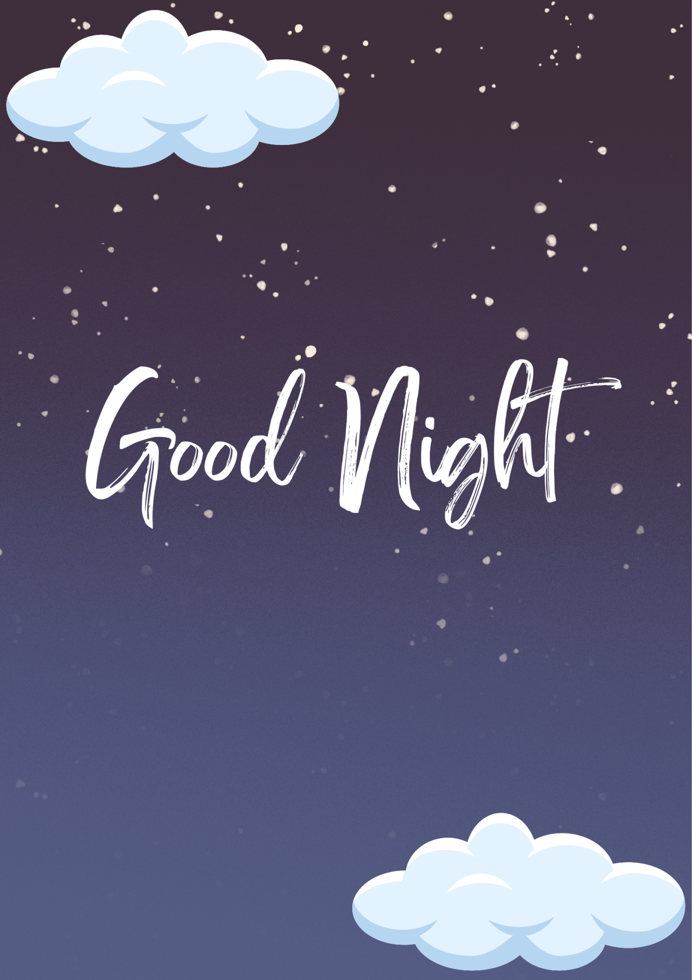 Navy blue modern good night see you tomorrow poster 